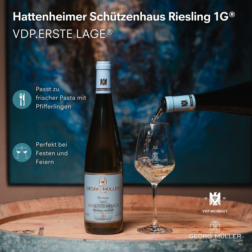 
                  
                    2022 Hattenheimer Schützenhaus Riesling 1G® VDP.ERSTE LAGE®
                  
                